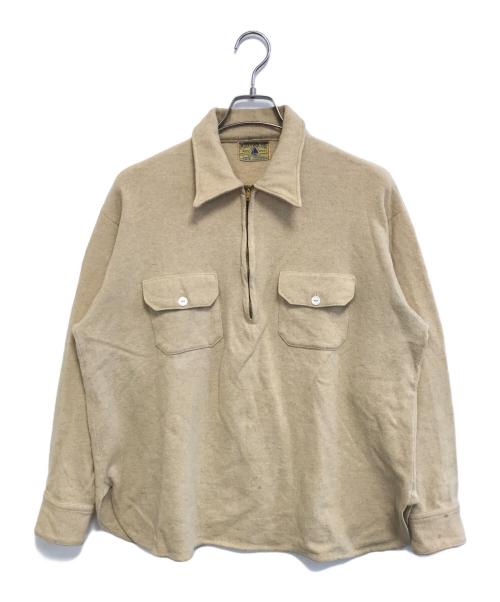 THE SPINNAKER SHIRT（ザ・スピンネーカー・シャツ）THE SPINNAKER SHIRT (ザ・スピンネーカー・シャツ) ハーフジップニットシャツ カーキ サイズ:表記なしの古着・服飾アイテム