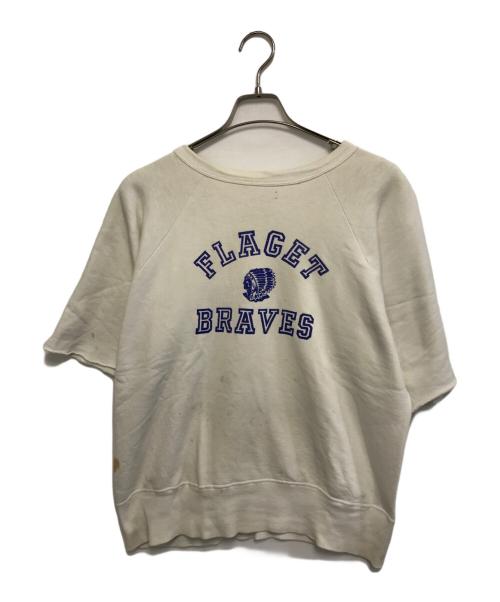 Hanes（ヘインズ）Hanes (ヘインズ) 半袖ラグランスウェット ホワイト サイズ:XLの古着・服飾アイテム