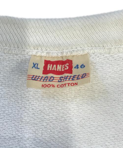 Hanes（ヘインズ）Hanes (ヘインズ) 半袖ラグランスウェット ホワイト サイズ:XLの古着・服飾アイテム
