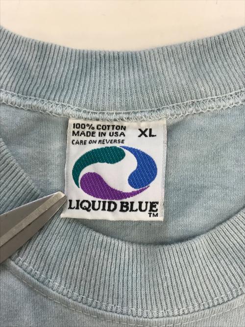 LIQUID BLUE（リキッドブルー）LIQUID BLUE (リキッドブルー) プリントTシャツ スカイブルー サイズ:XLの古着・服飾アイテム