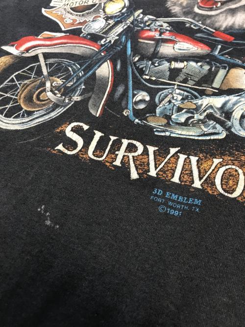 HARLEY-DAVIDSON（ハーレーダビッドソン）HARLEY-DAVIDSON (ハーレーダビッドソン) 90s HARLEY-DAVIDSON(ハーレーダビットソン) モーターTシャツ ブラック サイズ:Lの古着・服飾アイテム