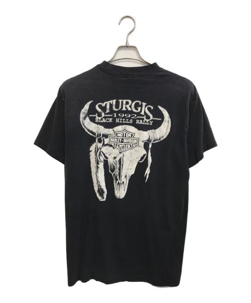 HARLEY-DAVIDSON（ハーレーダビッドソン）HARLEY-DAVIDSON (ハーレーダビッドソン) 90s HARLEY-DAVIDSON(ハーレーダビットソン) モーターTシャツ ブラック サイズ:Lの古着・服飾アイテム