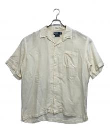 POLO RALPH LAUREN（ポロ・ラルフローレン）の古着「リネンコットンオープンカラーシャツ」｜アイボリー