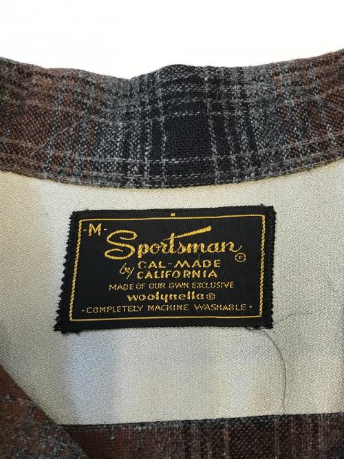 SPORTSMAN（スポーツマン）SPORTSMAN (スポーツマン) ボードシャツ ブラウン サイズ:Mの古着・服飾アイテム