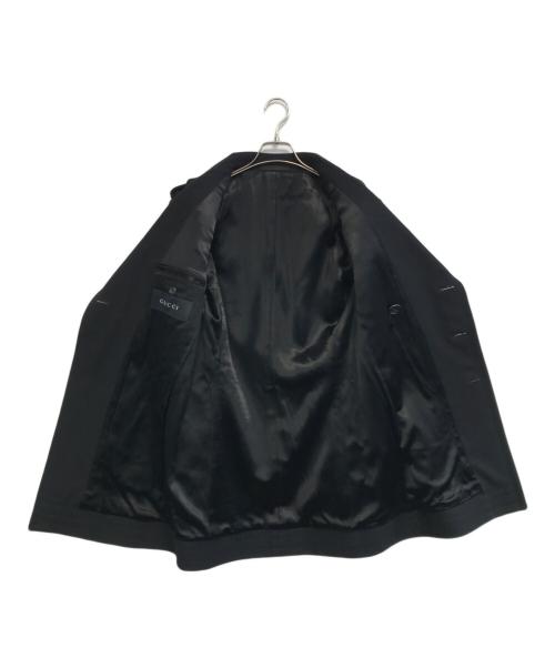 GUCCI（グッチ）GUCCI (グッチ) ウールPコート ブラック サイズ:44Rの古着・服飾アイテム