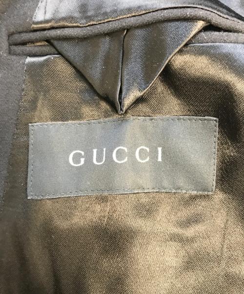 GUCCI（グッチ）GUCCI (グッチ) ウールPコート ブラック サイズ:44Rの古着・服飾アイテム