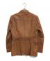 GUCCI (グッチ) レザーテーラードジャケット ブラウン サイズ:48：100000円