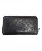 GUCCIグッチ）の古着「ラウンドファスナー長財布」｜ブラウン
