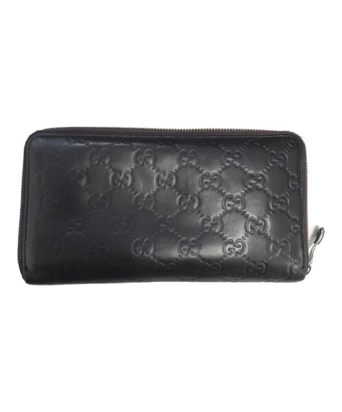 GUCCI（グッチ）GUCCI (グッチ) ラウンドファスナー長財布 ブラウン サイズ:表記なしの古着・服飾アイテム