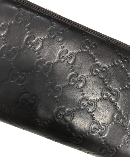 GUCCI（グッチ）GUCCI (グッチ) ラウンドファスナー長財布 ブラウン サイズ:表記なしの古着・服飾アイテム