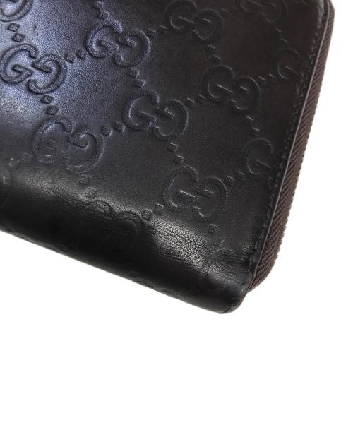 GUCCI（グッチ）GUCCI (グッチ) ラウンドファスナー長財布 ブラウン サイズ:表記なしの古着・服飾アイテム