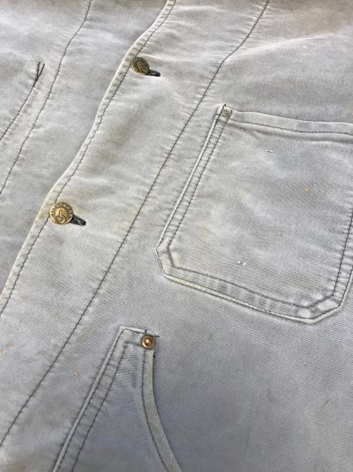 BERGHMANS（バーグマン）BERGHMANS (バーグマン) モールスキンカバーオール グレー サイズ:不明の古着・服飾アイテム