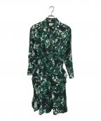 KENZOケンゾー）の古着「シルクブレンドワンピース」｜グリーン