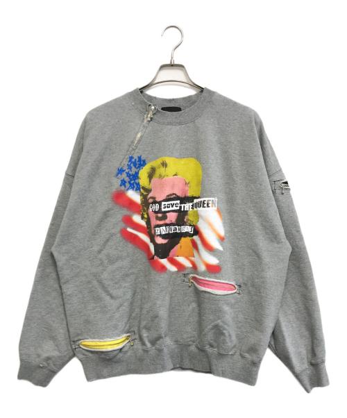 ZAC VARGAS（ザックヴァルガス）ZAC VARGAS (ザックヴァルガス) Marilyn PO2スウェット グレー サイズ:Fの古着・服飾アイテム