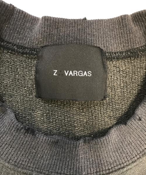 ZAC VARGAS（ザックヴァルガス）ZAC VARGAS (ザックヴァルガス) ダメージ加工スウェット ブラック サイズ:Fの古着・服飾アイテム
