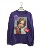 RAF SIMONSラフシモンズ）の古着「Destroyed crewneck sweater Girl in Red」｜パープル