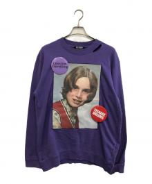 RAF SIMONS（ラフシモンズ）の古着「Destroyed crewneck sweater Girl in Red」｜パープル