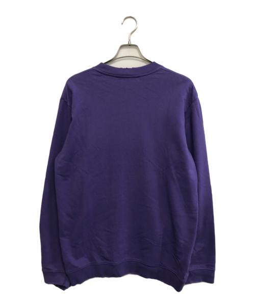 RAF SIMONS（ラフシモンズ）RAF SIMONS (ラフシモンズ) Destroyed crewneck sweater Girl in Red パープル サイズ:Lの古着・服飾アイテム