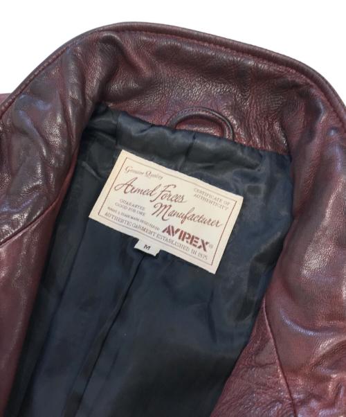 AVIREX（アヴィレックス）AVIREX (アヴィレックス) 八の字ライダース ワインレッド サイズ:Mの古着・服飾アイテム