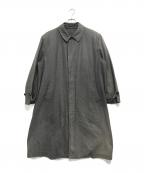 COMME des GARCONS HOMMEコムデギャルソン オム）の古着「チェックロングコート」｜グレー