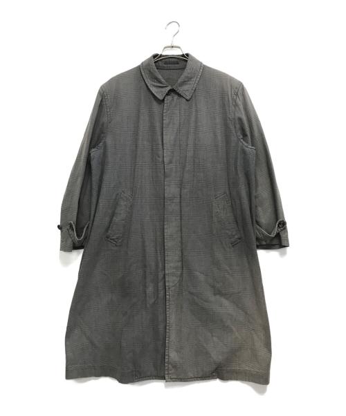 COMME des GARCONS HOMME（コムデギャルソン オム）COMME des GARCONS HOMME (コムデギャルソン オム) チェックロングコート グレー サイズ:Ⅿの古着・服飾アイテム