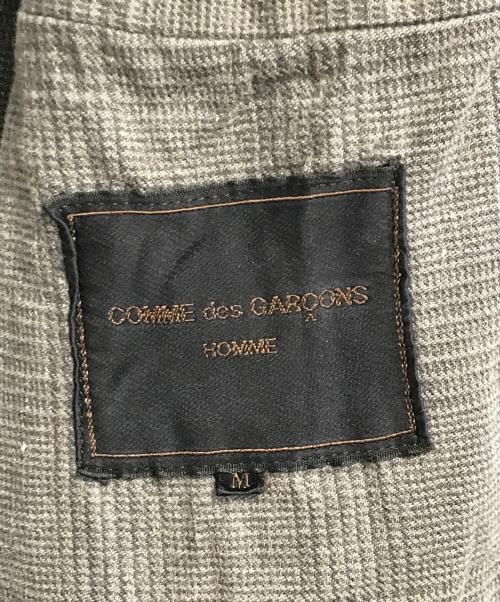 COMME des GARCONS HOMME（コムデギャルソン オム）COMME des GARCONS HOMME (コムデギャルソン オム) チェックロングコート グレー サイズ:Ⅿの古着・服飾アイテム
