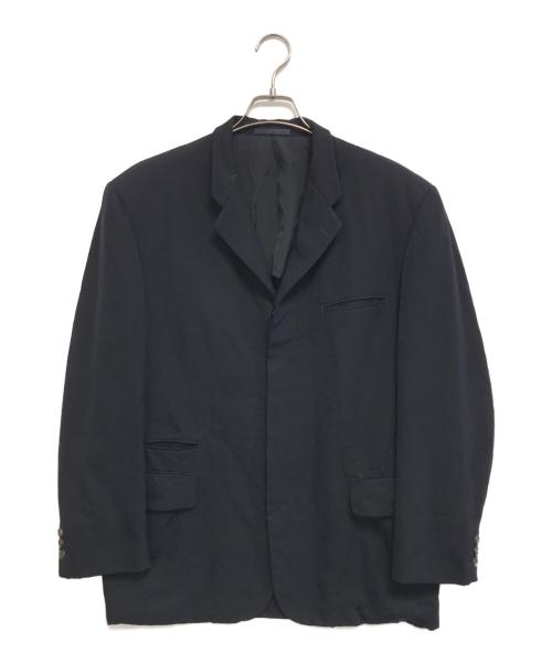 COMME des GARCONS HOMME（コムデギャルソン オム）COMME des GARCONS HOMME (コムデギャルソン オム) ウールギャバ テーラードジャケット ネイビー サイズ:Mの古着・服飾アイテム