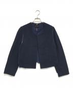COMME des GARCONSコムデギャルソン）の古着「シアードッキング ノーカラージャケット」｜ネイビー