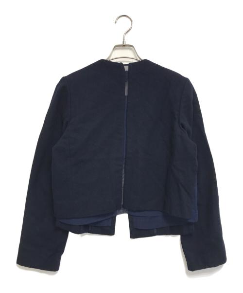 COMME des GARCONS（コムデギャルソン）COMME des GARCONS (コムデギャルソン) シアードッキング ノーカラージャケット ネイビー サイズ:Mの古着・服飾アイテム