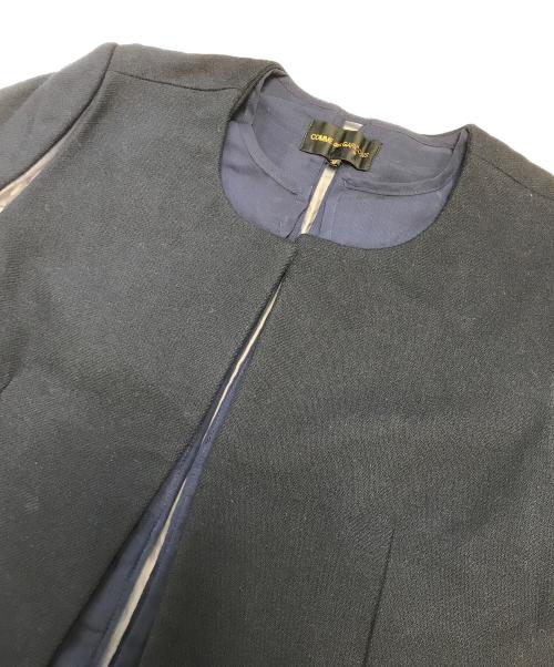 COMME des GARCONS（コムデギャルソン）COMME des GARCONS (コムデギャルソン) シアードッキング ノーカラージャケット ネイビー サイズ:Mの古着・服飾アイテム