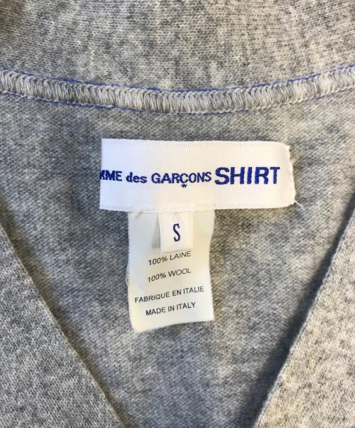 COMME des GARCONS SHIRT（コムデギャルソンシャツ）COMME des GARCONS SHIRT (コムデギャルソンシャツ) ニットカーディガン グレー サイズ:Sの古着・服飾アイテム