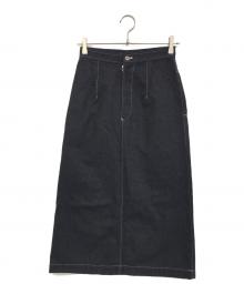 tricot COMME des GARCONS（トリココムデギャルソン）の古着「80’s ウールスカート」｜ネイビー