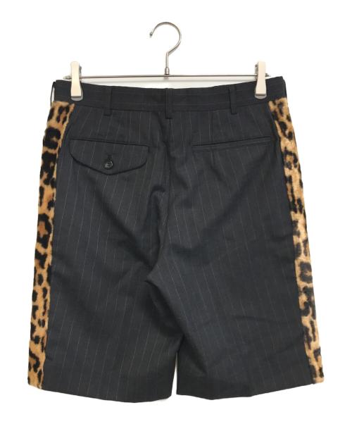 COMME des GARCONS HOMME PLUS（コムデギャルソンオムプリュス）COMME des GARCONS HOMME PLUS (コムデギャルソンオムプリュス) レオパード切替 ハーフパンツ グレー サイズ:Sの古着・服飾アイテム