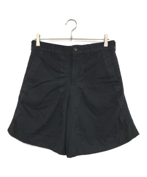 COMME des GARCONS HOMME PLUS（コムデギャルソンオムプリュス）COMME des GARCONS HOMME PLUS (コムデギャルソンオムプリュス) 再構築 縮絨ハーフパンツ ブラック サイズ:Mの古着・服飾アイテム
