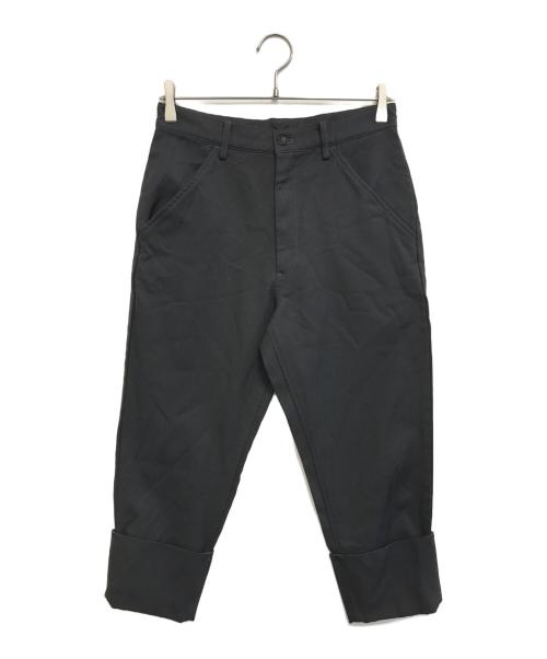 BLACK COMME des GARCONS（ブラックコムデギャルソン）BLACK COMME des GARCONS (ブラックコムデギャルソン) ポリ縮絨 パンツ グレー サイズ:XSの古着・服飾アイテム