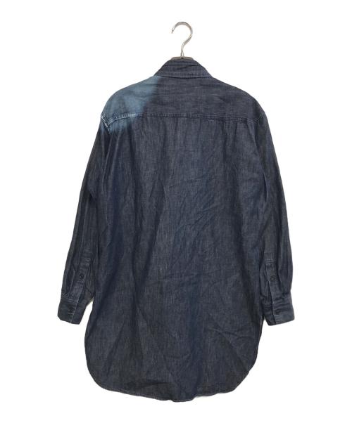 Y's（ワイズ）Y's (ワイズ) SPOTTED DENIM DOUBLE COLLAR SHIRT インディゴ サイズ:1の古着・服飾アイテム