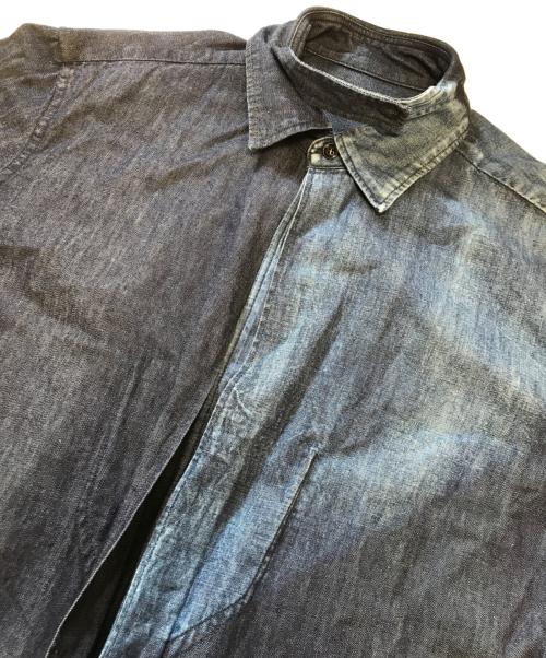 Y's（ワイズ）Y's (ワイズ) SPOTTED DENIM DOUBLE COLLAR SHIRT インディゴ サイズ:1の古着・服飾アイテム
