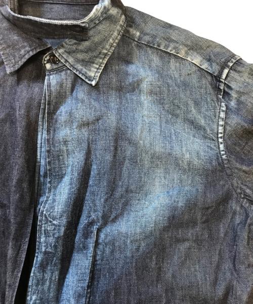 Y's（ワイズ）Y's (ワイズ) SPOTTED DENIM DOUBLE COLLAR SHIRT インディゴ サイズ:1の古着・服飾アイテム