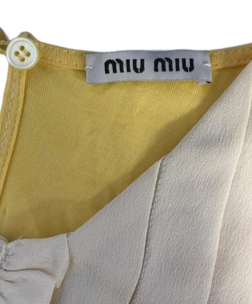 MIU MIU（ミュウミュウ）MIU MIU (ミュウミュウ) ノースリーブワンピース イエロー サイズ:XSの古着・服飾アイテム