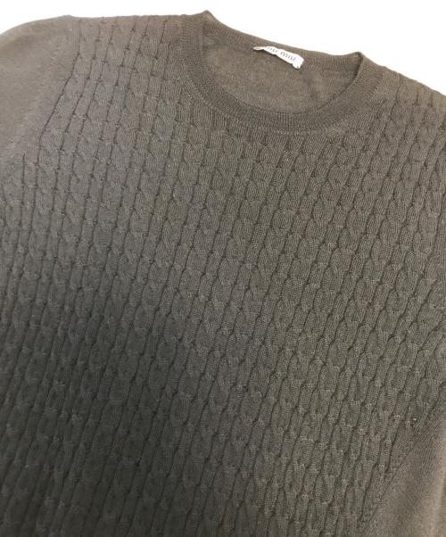 MIU MIU（ミュウミュウ）MIU MIU (ミュウミュウ) カシミヤシルク半袖ニット ブラック サイズ:36の古着・服飾アイテム