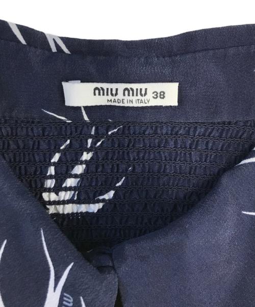 MIU MIU（ミュウミュウ）MIU MIU (ミュウミュウ) 半袖ワンピース ネイビー サイズ:38の古着・服飾アイテム