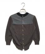 tricot COMME des GARCONSトリココムデギャルソン）の古着「切替ニットカーディガン」｜ブラウン