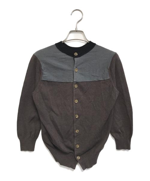 tricot COMME des GARCONS（トリココムデギャルソン）tricot COMME des GARCONS (トリココムデギャルソン) 切替ニットカーディガン ブラウン サイズ:表記なしの古着・服飾アイテム