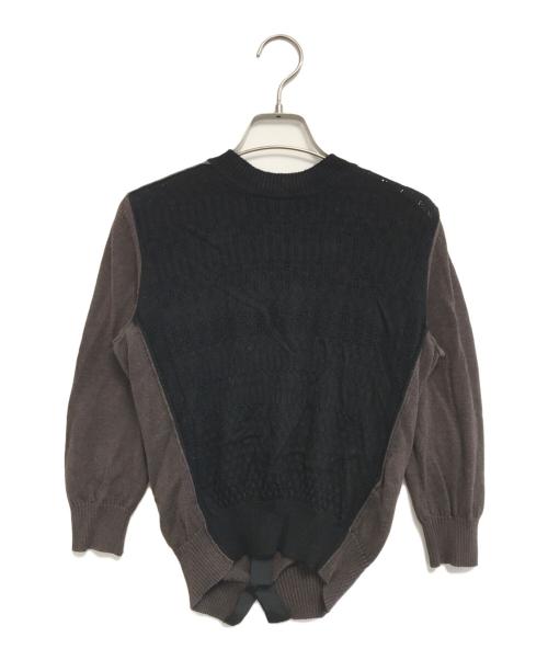tricot COMME des GARCONS（トリココムデギャルソン）tricot COMME des GARCONS (トリココムデギャルソン) 切替ニットカーディガン ブラウン サイズ:表記なしの古着・服飾アイテム