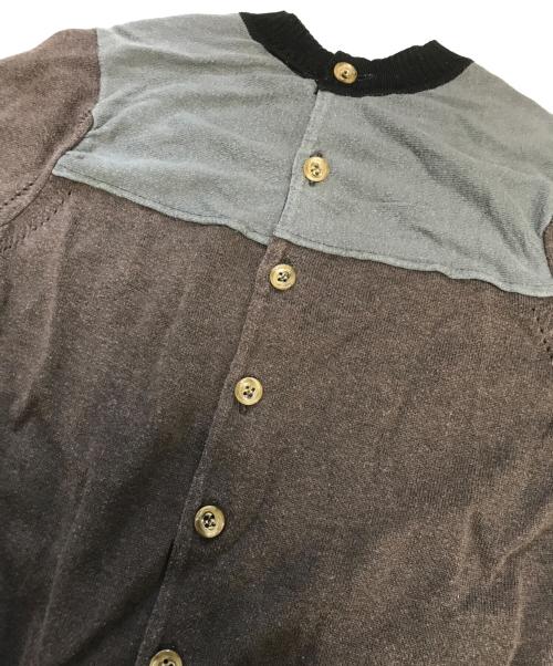 tricot COMME des GARCONS（トリココムデギャルソン）tricot COMME des GARCONS (トリココムデギャルソン) 切替ニットカーディガン ブラウン サイズ:表記なしの古着・服飾アイテム