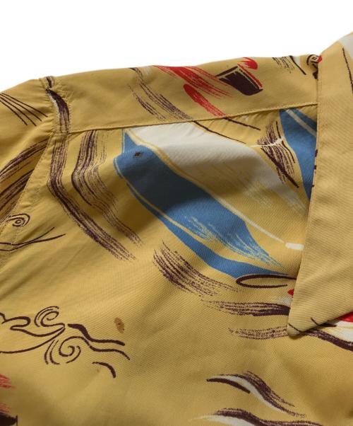 TOOKE playday（トーク・プレイデイ）TOOKE playday (トーク・プレイデイ) 長袖レーヨンアロハシャツ イエロー サイズ:Mの古着・服飾アイテム
