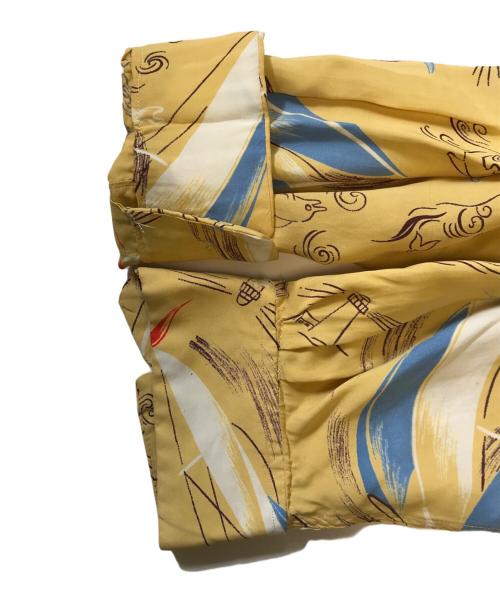 TOOKE playday（トーク・プレイデイ）TOOKE playday (トーク・プレイデイ) 長袖レーヨンアロハシャツ イエロー サイズ:Mの古着・服飾アイテム