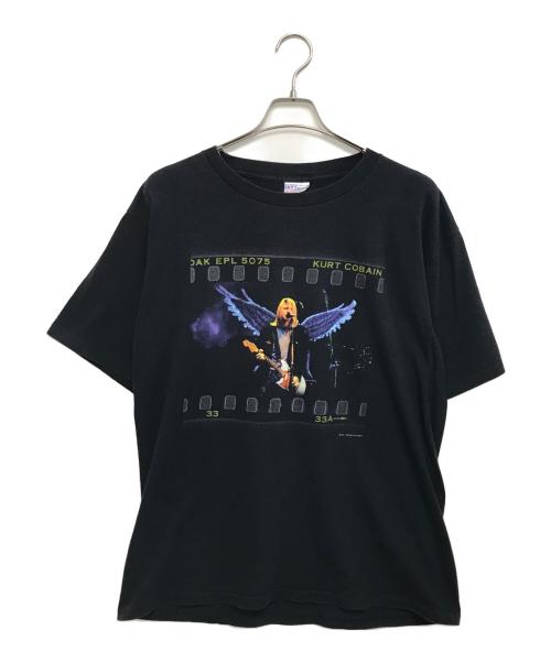 バンドTシャツ（バンドTシャツ）バンドTシャツ (バンドTシャツ) 90sカートコバーン NIRVANA(ニルヴァーナ)バンドTシャツ ブラック サイズ:Lの古着・服飾アイテム