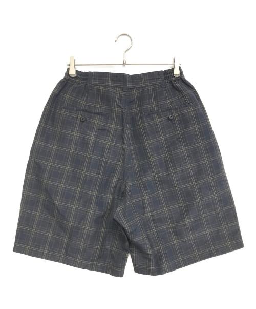 COMME des GARCONS HOMME（コムデギャルソン オム）COMME des GARCONS HOMME (コムデギャルソン オム) エステル麻ウェザーチェック ハーフパンツ ネイビー サイズ:S 未使用品の古着・服飾アイテム