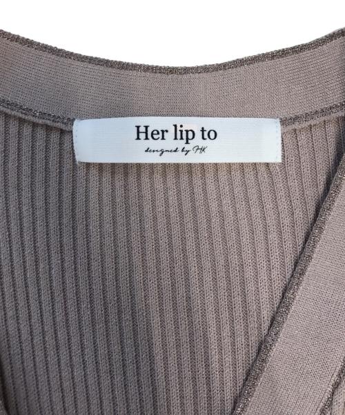 HER LIP TO（ハーリップトゥ）HER LIP TO (ハーリップトゥ) Suite Room Knit Long Dress ピンク サイズ:Ｓの古着・服飾アイテム
